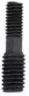 Boulon à double tête noirci à dents complètes M6*M6*28mm